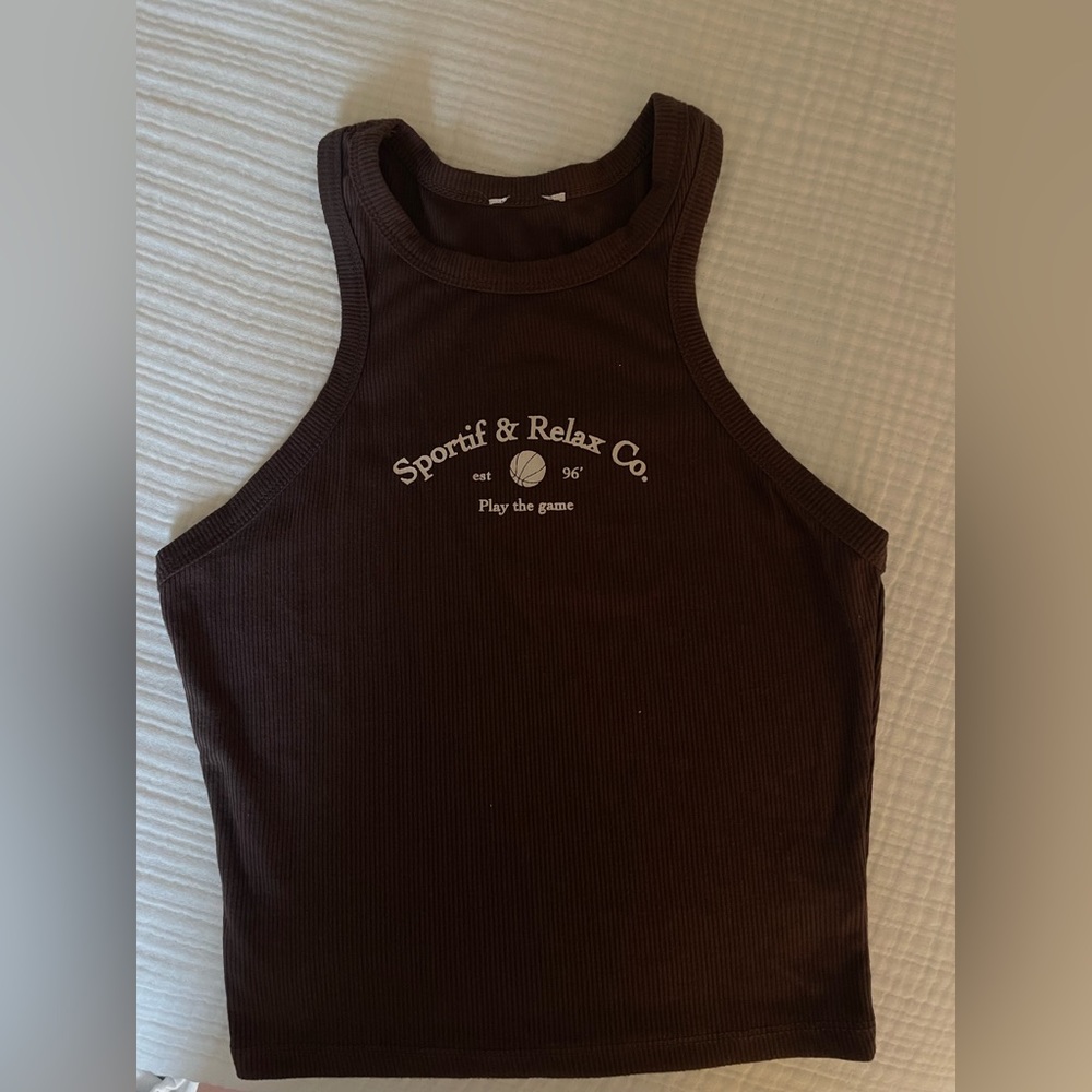 princess Polly cropped ribbed tank 🤎